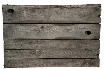 A box made of boards. Texture with transparent background - PNG
