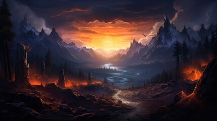Fantasy Landscape Game Art
