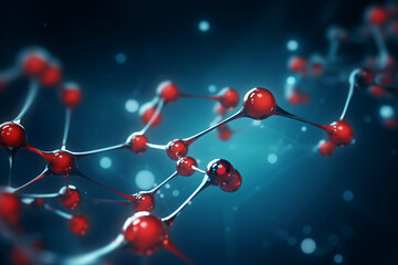 molecule or atom, Abstract structure for Science or medical background, 3d illustration