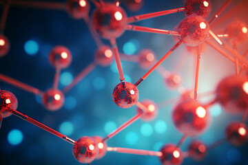 molecule or atom, Abstract structure for Science or medical background, 3d illustration