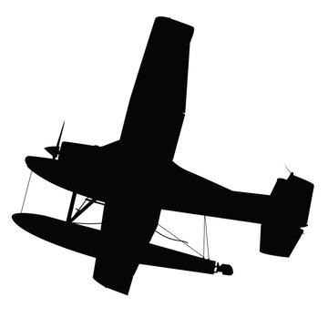recommend clip art: silhouette of seaplane