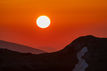 sunrise over the mountains