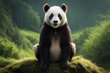 giant panda bear Generator by using AI Technology