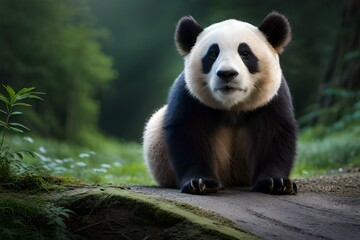 panda eating bamboo Generator by using AI Technology
