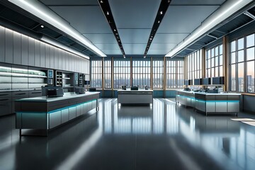 Fototapeta premium interior of a modern airport Generator by using AI Technology
