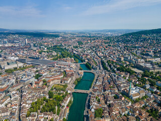 city aerial view
