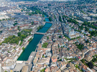 Fototapeta premium View over the city Zurich