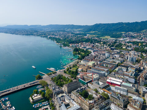 aerial view of zurich