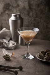 Creamy chocolate coffee alcoholic cocktail