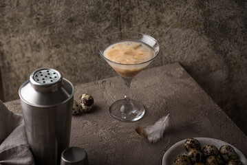 Obraz na płótnie Canvas Creamy chocolate coffee alcoholic cocktail