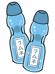 二本のラムネのイラスト素材