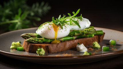 Sandwiches with avocado and Egg Generative Ai