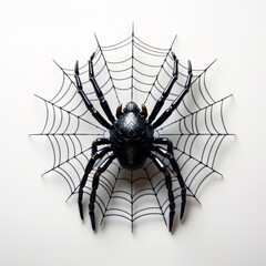 Spider web halloween isolated generative ai