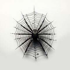 Obraz premium Spider web halloween isolated generative ai