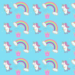 cartoon rainbow, unicorn vector cartoon