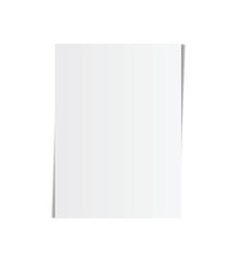 White realistic a4 blank paper mockup in white background.
