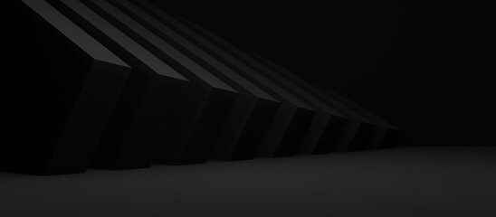 3D dark geometric background