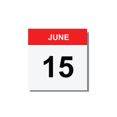 calender icon, 15 june icon with white background