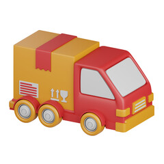 3d rendering delivery truck isolated useful for ecommerce, business, retail, store, online, delivery and marketplace design element