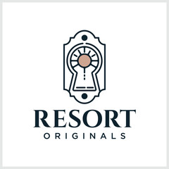 custom resort themed clothing logo design