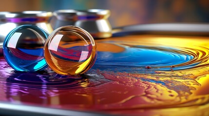 liquid surface light reflection