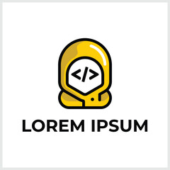 logo and brand guide for freelancers with people in coats concept