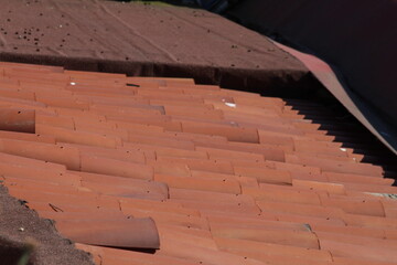 Orange roof tiles without anything else
