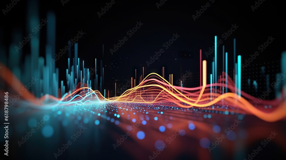 Poster modern digital abstract 3d background. can be used in the description of network abilities, technolo