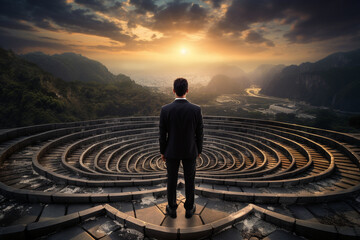 Despite encountering a series of setbacks, a stoic entrepreneur maintains a positive outlook, adapting their business strategy and viewing obstacles as valuable learning experience Generative AI