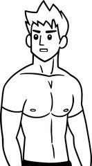 Fototapeta premium cute man cartoon