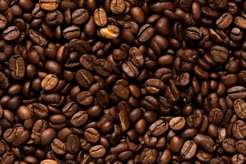 Obraz premium Seamless coffee bean texture and background, tile. Generative AI.