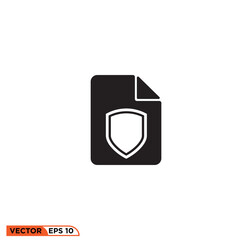 Icon vector graphic of Folder Shield