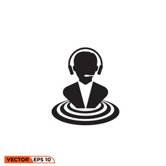 Icon vector graphic of Operator human