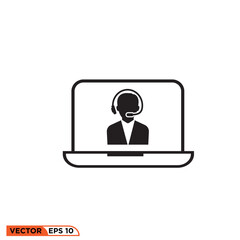 Icon vector graphic of laptop