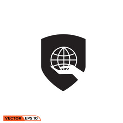 Icon vector graphic of World protection