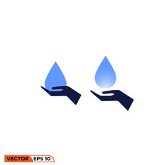 Icon vector graphic of water fall