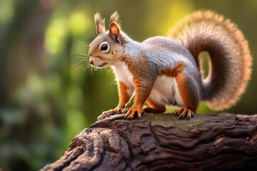 Naklejka na ściany i meble cute and adorable squirrel animal