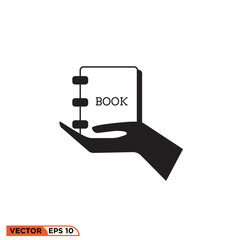 Icon vector graphic of handbook