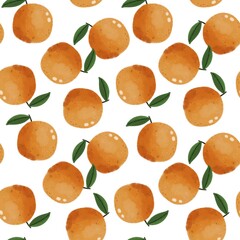Seamless pattern with cartoon peaches. Flat colorful ornament. hand drawing. design for fabric, textile, print, wrapper
