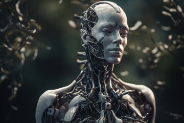 AI in creature hi technology body bio mechanical body. Generative AI 10
