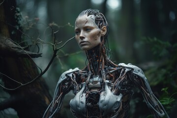 AI in creature hi technology body bio mechanical body