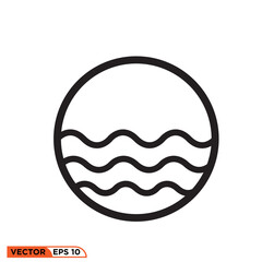 Patern water icon vector graphic element template