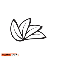 Leaf icon vector graphic element template