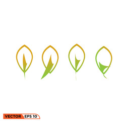 Leaf icon vector graphic element template