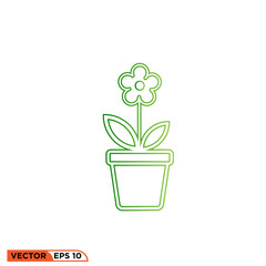 Flower icon vector graphic element template