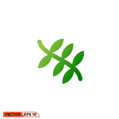 leaf plant icon vector graphic element template