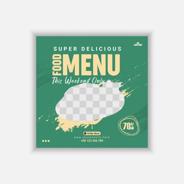 Food Social Media Post. food social media promotion anner