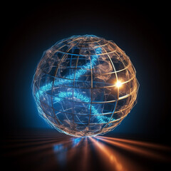 Blue globe world wide web