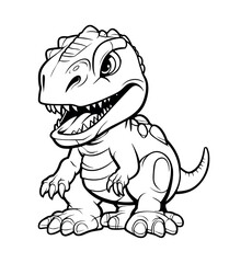 Obraz premium dinosaur coloring page - Coloring book for kids