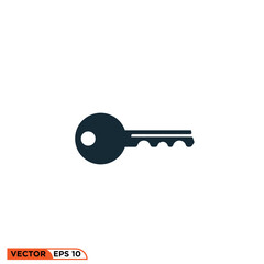 Key icon vector graphic of template illustration art